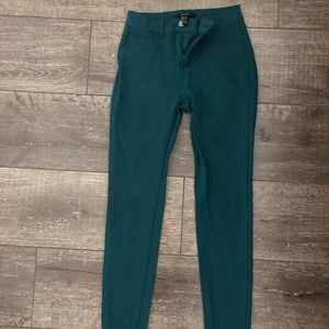 Forever 21 green skinny pants date pants